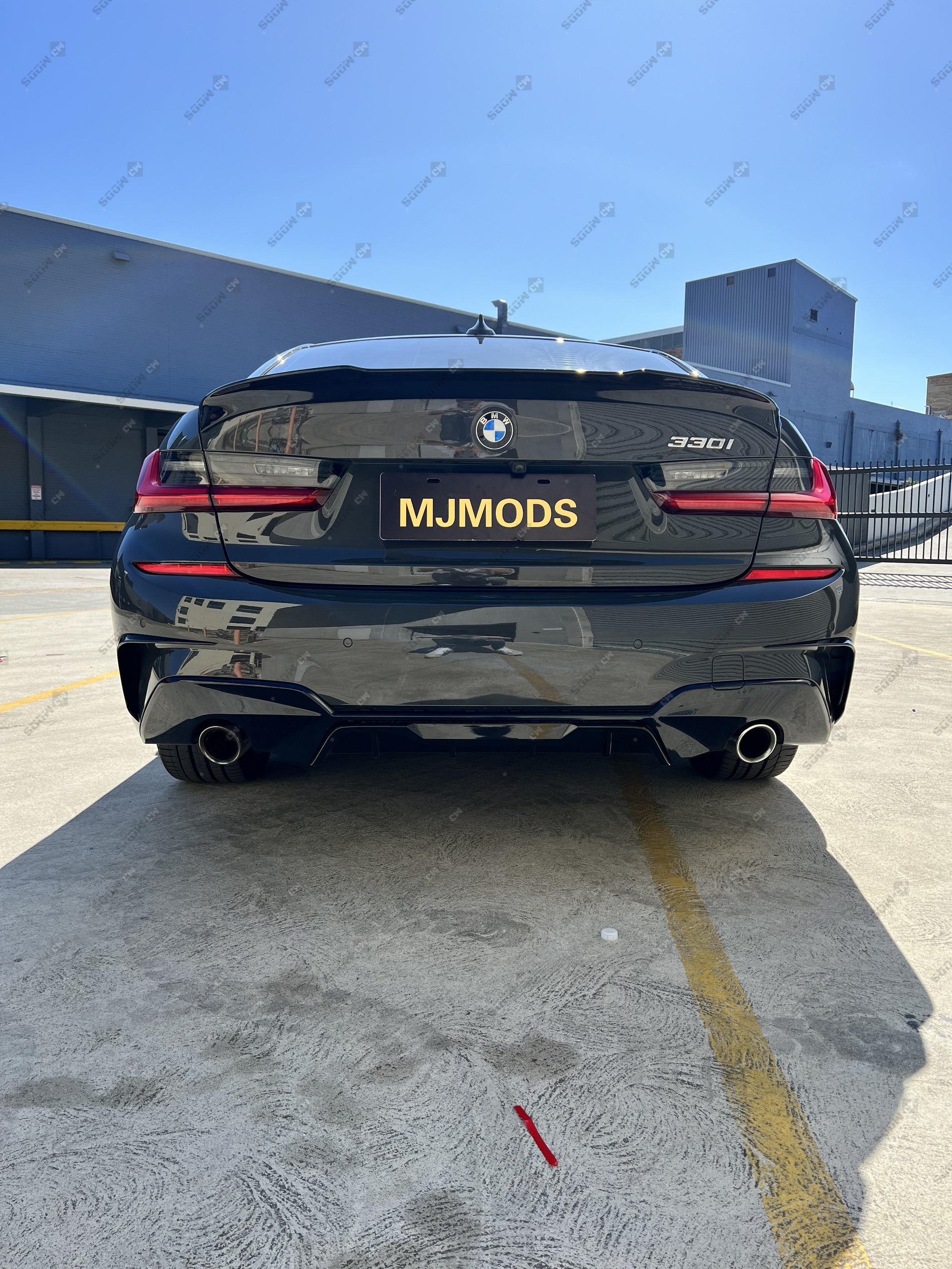 ABS GLOSSY BLACK REAR DIFFUSER fit for BMW【G20/G21 330/320 M Sport】【Tw ...