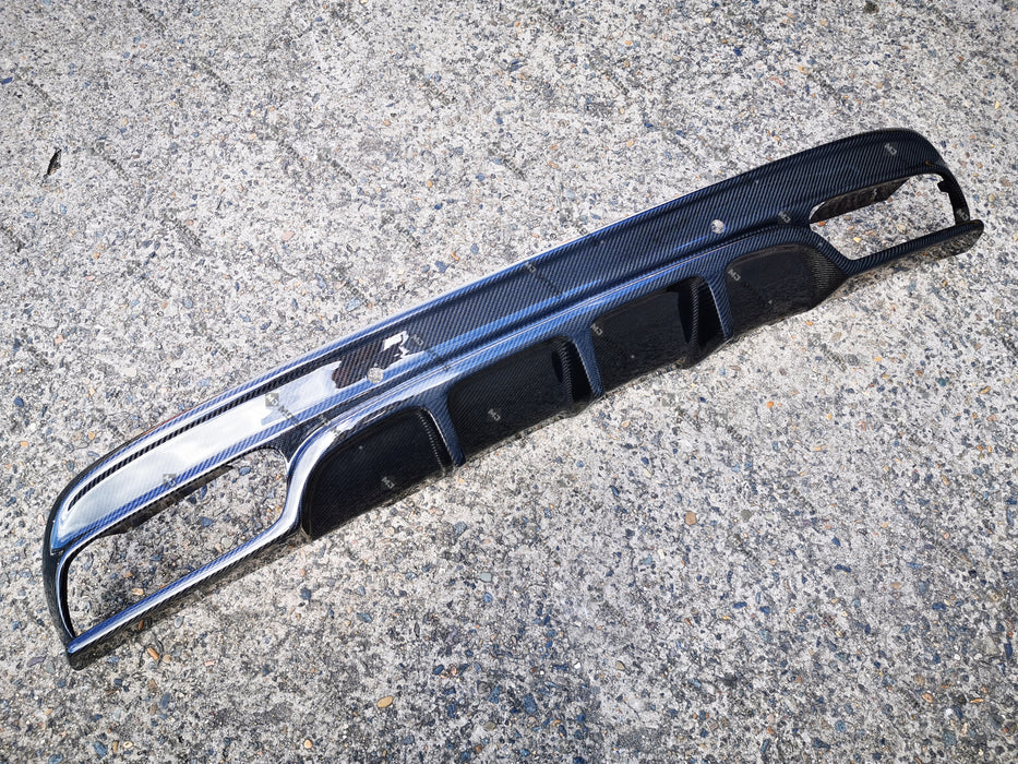 Carbon Fibre Rear Diffuser For MERCEDES BENZ【W205/S205 C200/220/250/300/350 AMG C43 AMG C63 AMG S】【15-18】【4 Door - FD Style】 (3787542036554)