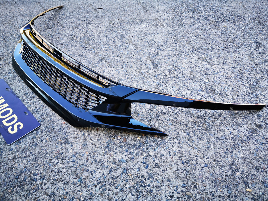 ABS Glossy Black Front Grille for Honda Civic 10th Gen Sedan Hatch 2016-2019 -- Honeycomb Type (4293089460298)