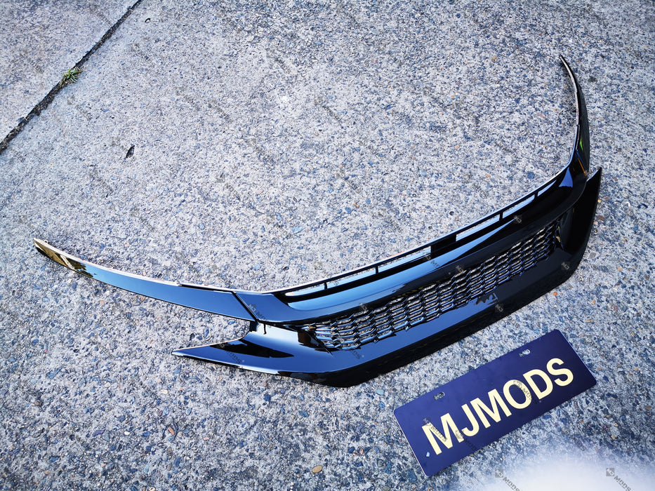 ABS Glossy Black Front Grille for Honda Civic 10th Gen Sedan Hatch 2016-2019 -- Honeycomb Type (4293089460298)
