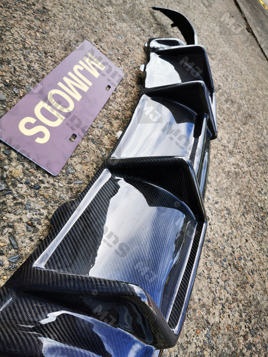 Carbon Fibre Rear Diffuser for Mercedes-Benz【C117 X117】【CLA45 CLA200/220/250 AMG Bumper】FD Style (3787527848010)