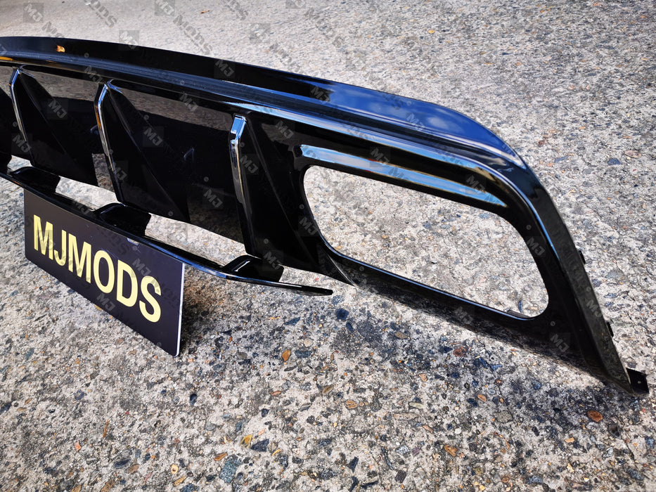 ABS Glossy Black Rear Diffuser For MERCEDES BENZ【W176 A45 AMG A180/200/250 AMG Bumper】 (4153144115274)