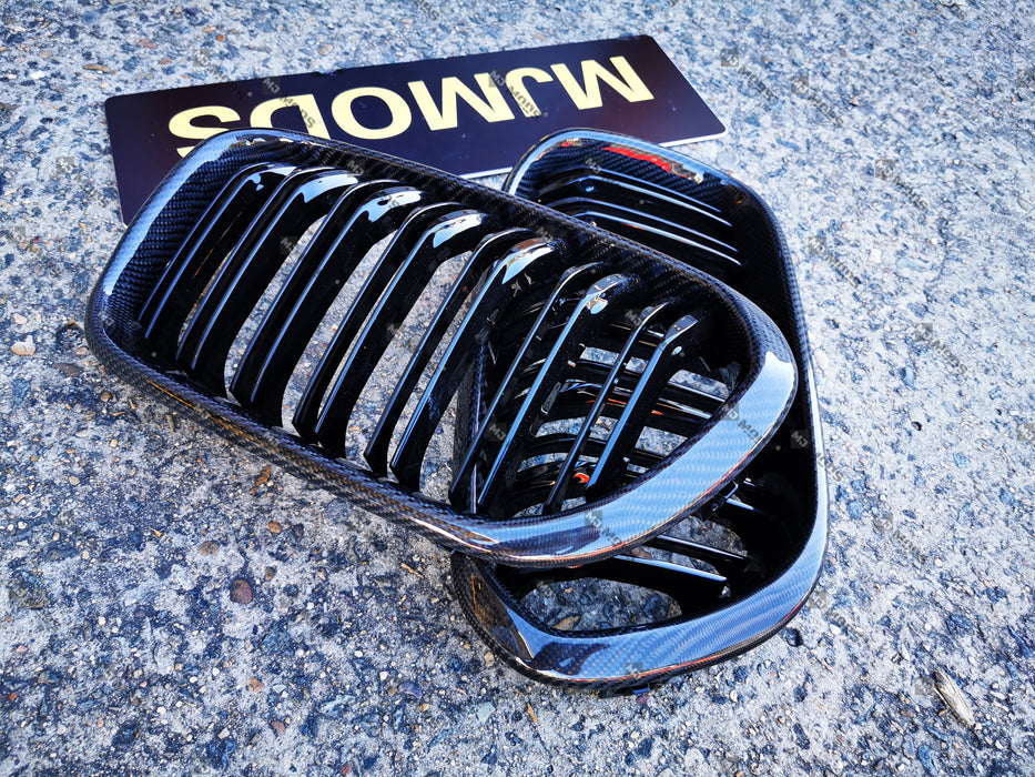 Carbon Fibre Front Grille for BMW 1 Series【F20 M140/M135 125/120/118】【2015-2019】LCI/LCI-2 (4321039482954)