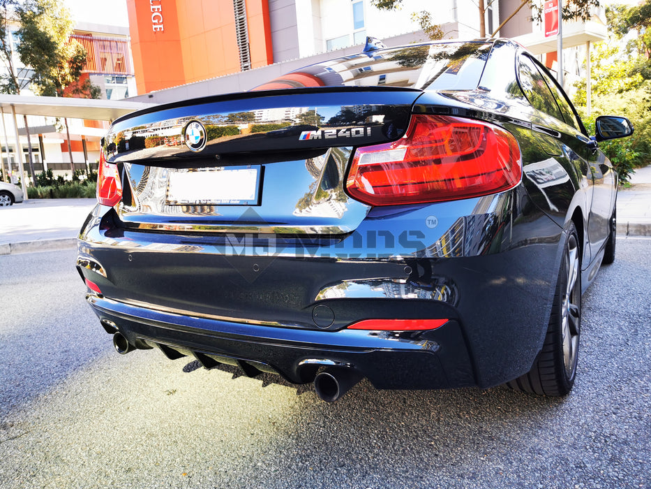 ABS Glossy Black Rear Diffuser For BMW【F22/F23 M240/235 230/228/225/220 M Sport】quad (6542944108618)