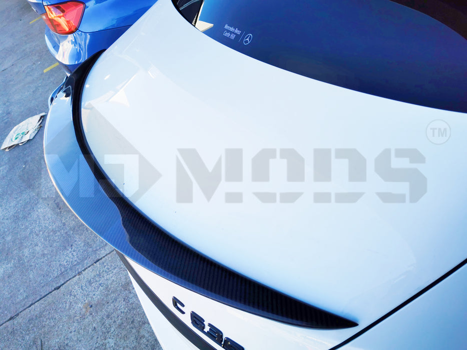 Carbon Fibre Rear Bumper Spoiler for MERCEDES-BENZ 15-21 C CLASS & C63 【W205 SEDAN S205 WAGON】【4D-AMG Style】 (3750226624586)