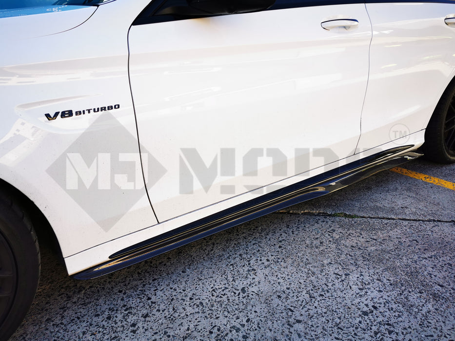 Carbon Fibre Side Skirt Fit For MERCEDES BENZ【W205/C205/A205/S205】【C43 AMG C63 AMG S】2015+ (4603287601226)