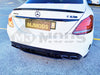 ABS Rear Diffuser For MERCEDES BENZ【W205/S205 C200/220/250/300/350 AMG C43 C63】4 Door【C63 S Style】 (4757435482186)