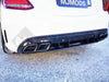 ABS Rear Diffuser For MERCEDES BENZ【W205/S205 C200/220/250/300/350 AMG C43 C63】4 Door【C63 S Style】 (4757435482186)