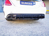 ABS Rear Diffuser For MERCEDES BENZ【W205/S205 C200/220/250/300/350 AMG C43 C63】4 Door【C63 S Style】 (4757435482186)