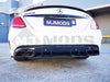 ABS Rear Diffuser For MERCEDES BENZ【W205/S205 C200/220/250/300/350 AMG C43 C63】4 Door【C63 S Style】 (4757435482186)