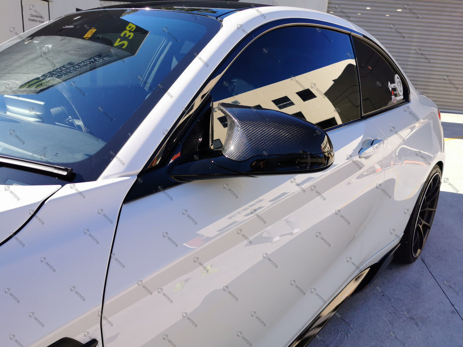 Dry Carbon Fibre Mirror Cover Fit For BMW【F80 M3 F82 F83 M4 F87 M2C】Replacement RHD【M Style】 (3763426623562)