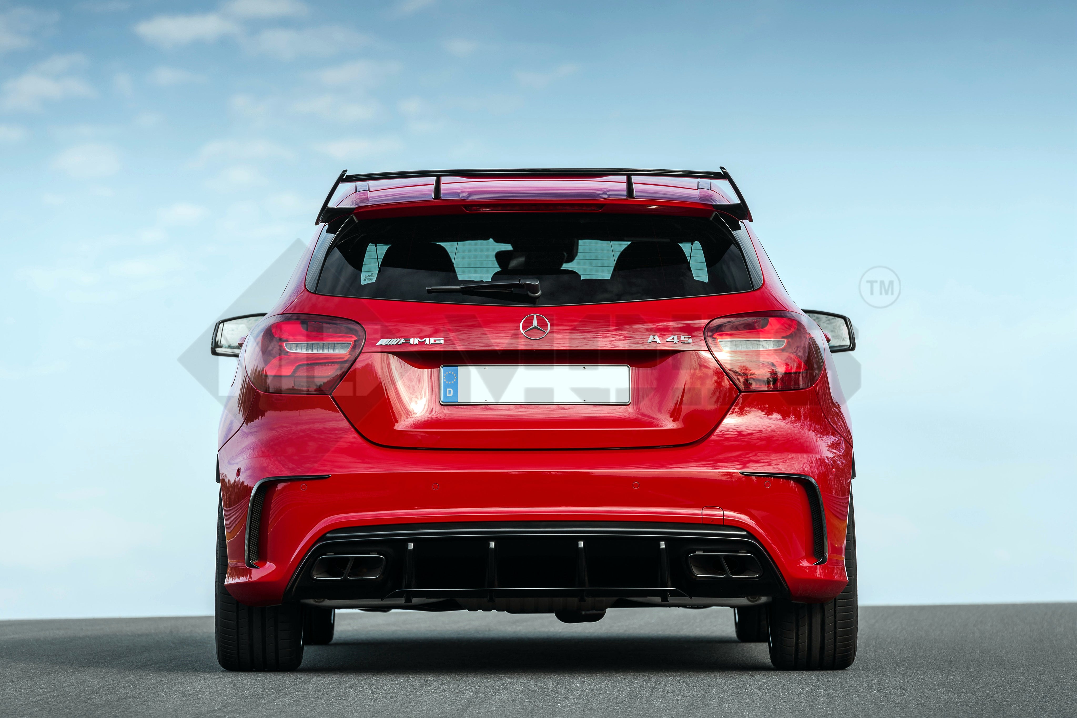ABS Glossy Black Rear Diffuser For MERCEDES BENZ A-CLASS【W176 A45 AMG ...