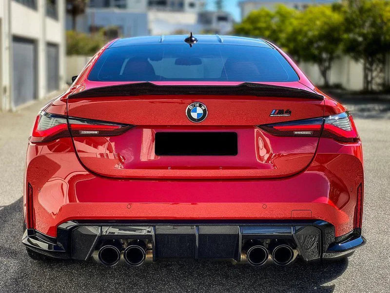 Glossy Black Rear Boot Lip Spoiler for BMW 4 Series【G22 Coupe & G82 M4 420/430/M440】2020+【PSM Type】