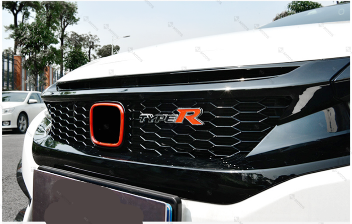 ABS Glossy Black Front Grille for Honda Civic 10th Gen Sedan Hatch 2016-2019 -- Honeycomb Type (4293089460298)