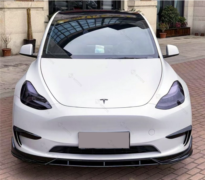 ABS GLOSSY BLACK FRONT BUMPER LIP fit for【Tesla Model Y】2022+ (7060843888714)