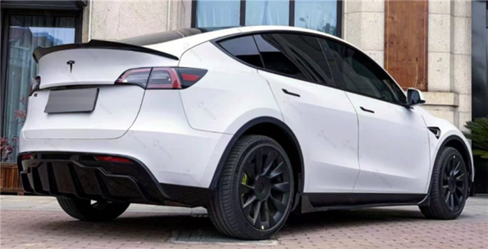 ABS Glossy Black Side Fender Vent Insert Canards for【Tesla Model Y】2022+ (7060894711882)