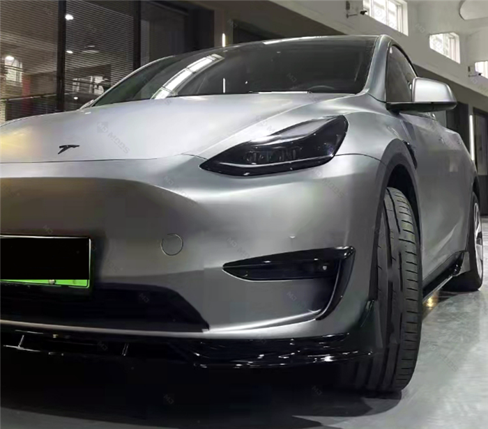 ABS GLOSSY BLACK FRONT BUMPER LIP fit for【Tesla Model Y】2022+ (7060843888714)