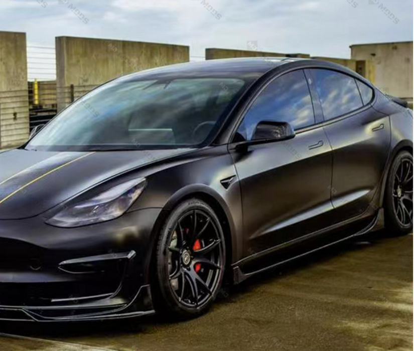 ABS GLOSSY BLACK SIDE SKIRT fit for 【Tesla Model 3】2019+ (7062972563530)