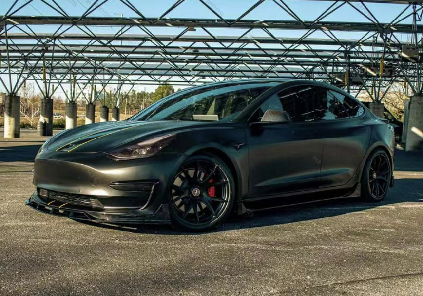 ABS GLOSSY BLACK SIDE SKIRT fit for 【Tesla Model 3】2019+ (7062972563530)