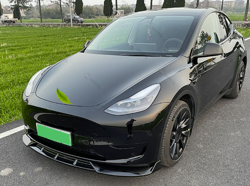 Copy of ABS GLOSSY BLACK FRONT BUMPER LIP fit for【Tesla Model Y】2022+ (7062972465226)