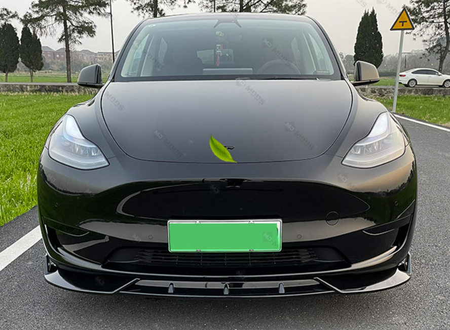 Copy of ABS GLOSSY BLACK FRONT BUMPER LIP fit for【Tesla Model Y】2022+ (7062972465226)