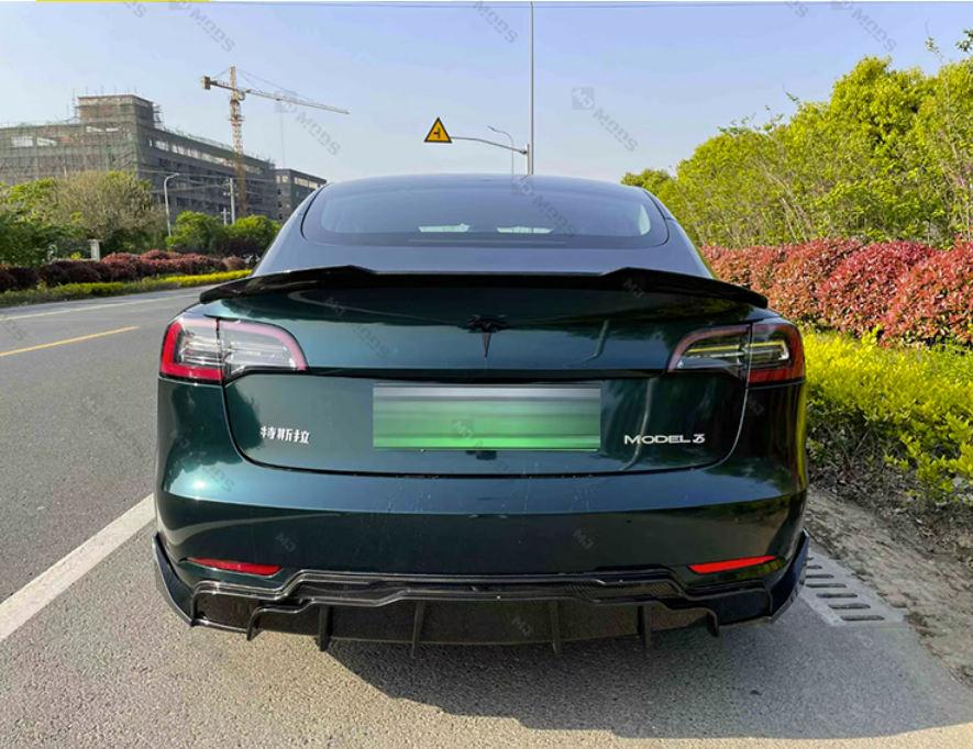 ABS Glossy Black Rear Boot Spoiler fit for 【Tesla Model 3】2019+ (7062973251658)