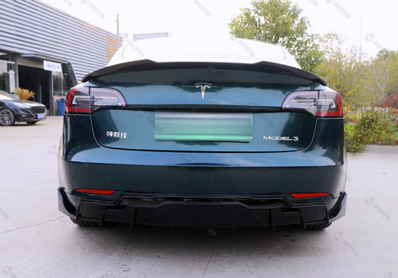 ABS Glossy Black Rear Boot Spoiler fit for 【Tesla Model 3】2019+ (7062973251658)