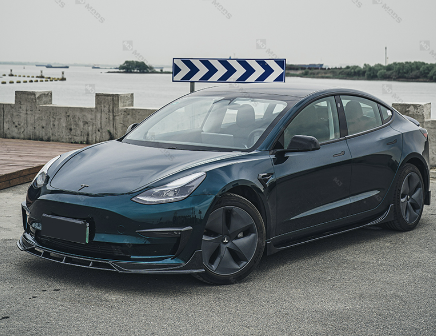 Copy of ABS GLOSSY BLACK FRONT BUMPER LIP fit for【Tesla Model Y】2022+ (7062972465226)