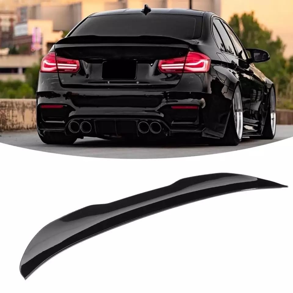 PSM STYLE REAR BOOT WING LIP SPOILER GLOSS BLACK FOR BMW 3 SERIES F80 F30  12-18