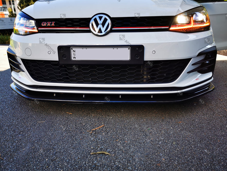 ABS Glossy Black Front Bumper Lip for VOLKSWAGEN【Golf 7.5 GTI】2012+ (6579608682570)