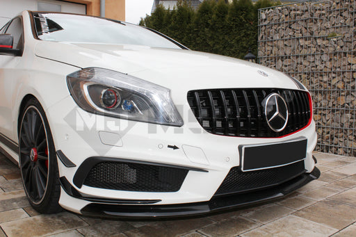 ABS Black Front Bumper Vent Insert Canards for MERCEDES BENZ【W176 A180/200/250 M Sports & A45 AMG】12-15 (6939506475082)