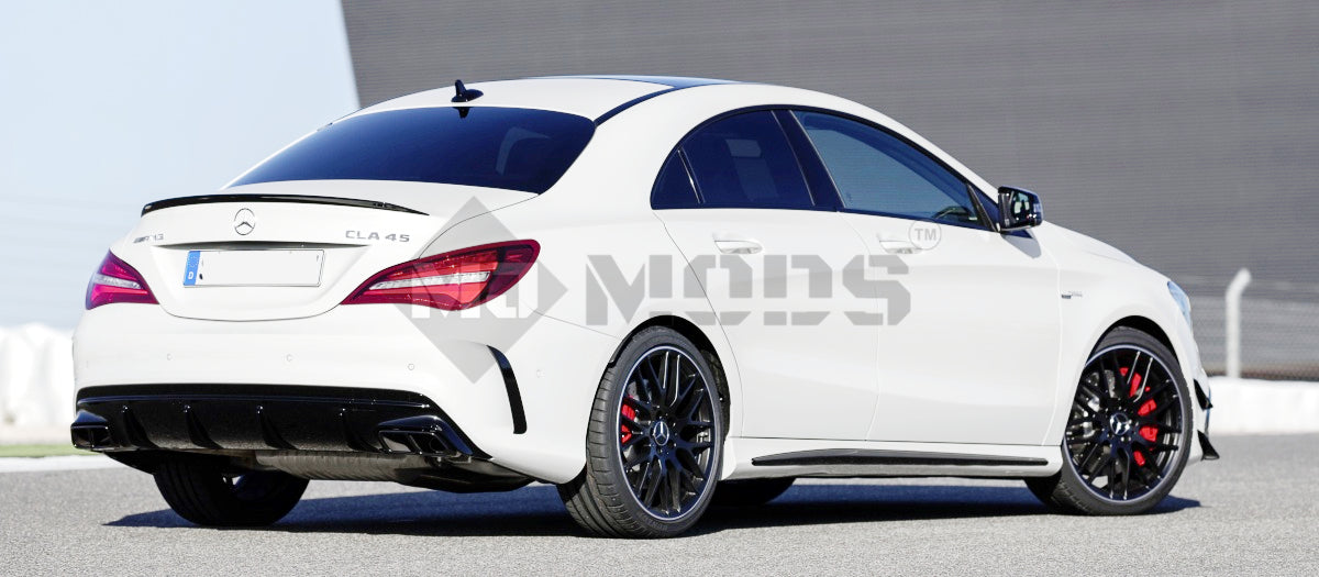 ABS Glossy Black Rear Diffuser fit for Mercedes-Benz 【C117 X117】【CLA45 CLA200/220/250 AMG Bumper】 (4748317327434)