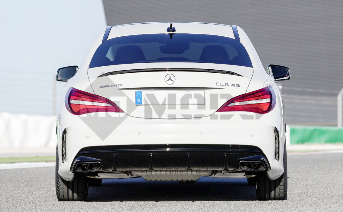 ABS Glossy Black Rear Diffuser fit for Mercedes-Benz 【C117 X117】【CLA45 CLA200/220/250 AMG Bumper】 (4748317327434)