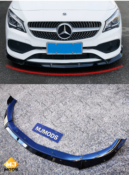 ABS Glossy Black Front Lip For MERCEDES BENZ【C117 CLA 45 180/200/250 AMG】2016-19 (4748320735306)