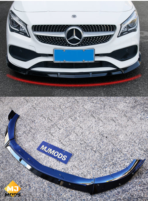ABS Glossy Black Front Lip For MERCEDES BENZ【C117 CLA 45 180/200/250 AMG】2016-19 (4748320735306)