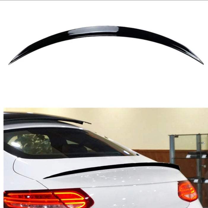 PP Plastic GLoss Black Rear Bumper Boot Lip Spoiler for MERCEDES-BENZ C CLASS【C205 COUPE A205 CONVERTIBLE】【2D-AMG Style】 (7079397326922)