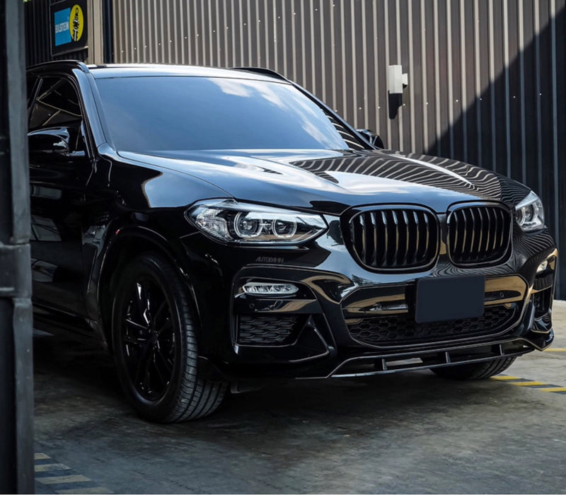 ABS GLOSSY BLACK FRONT BUMPER LIP fit for BMW【X3 G01】【M40i & 30d/30e/30i M Sport】2017+ (6902779740234)