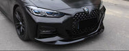 ABS Glossy Black Front Bumper Lip for BMW 4 Series【G22/G23/G26 420/430/M440】2020+【MP 3pcs】 (6962848825418)