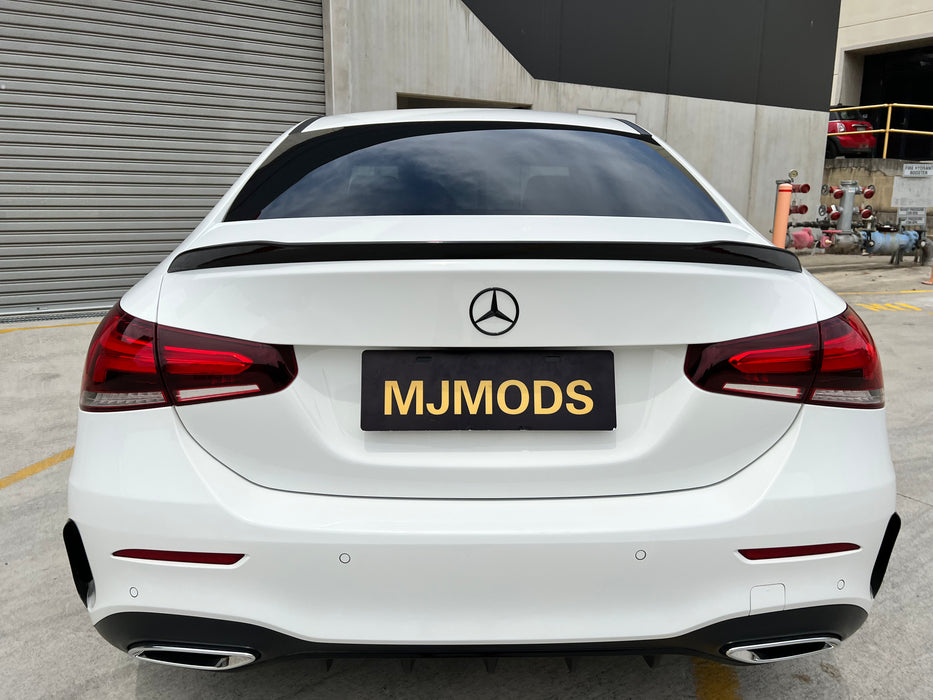 W177 A Class Sedan Boot Trunk Lip Spoiler A35 Aero kit Style in Gloss Black (6550086221898)