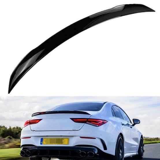 C118 CLA Class Coupe Boot Trunk Lip Spoiler CLA35 Aero kit Style in Gloss Black (6666019700810)