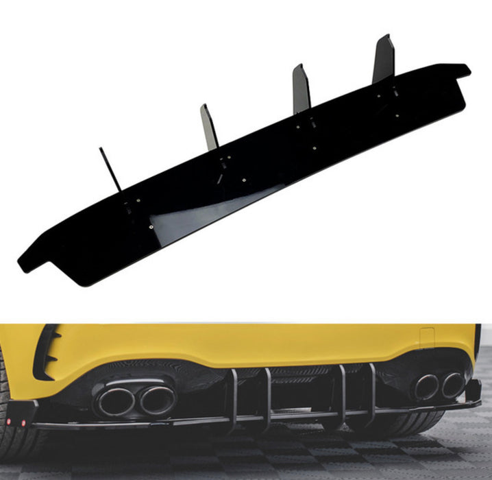 ABS Glossy Black Rear Diffuser Blades Fit For MERCEDES BENZ A-CLASS【W177 A180/200/250 AMG PACKAGE A35 A45】【Hatch and Sedan】
