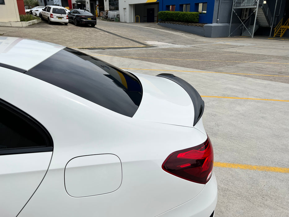 W177 A Class Sedan Boot Trunk Lip Spoiler A35 Aero kit Style in Gloss Black (6550086221898)