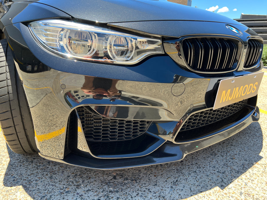 Carbon Fibre Front Bumper Lip for BMW【F80 M3 & F82 F83 M4】【CS Style】 (4348620767306)